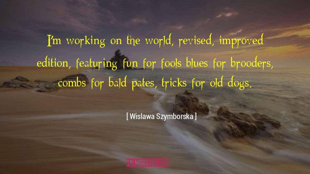 Wislawa Szymborska Quotes: I'm working on the world,