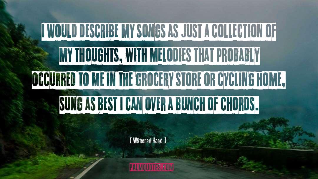 Withered Hand Quotes: I would describe my songs