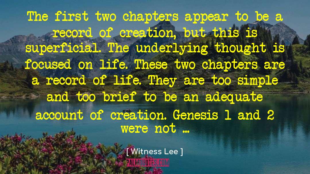 Witness Lee Quotes: The first two chapters appear