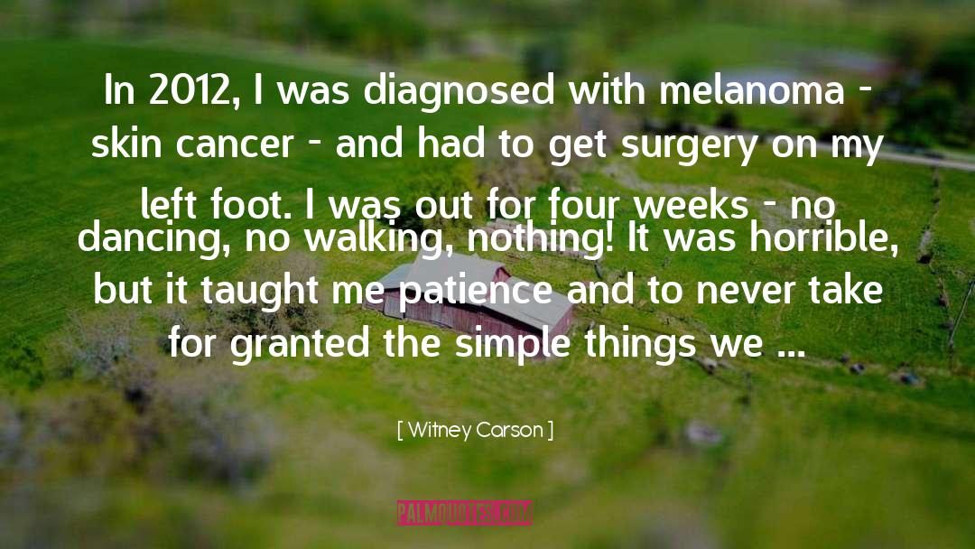 Witney Carson Quotes: In 2012, I was diagnosed