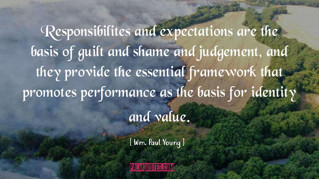 Wm. Paul Young Quotes: Responsibilites and expectations are the