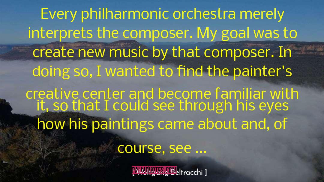 Wolfgang Beltracchi Quotes: Every philharmonic orchestra merely interprets