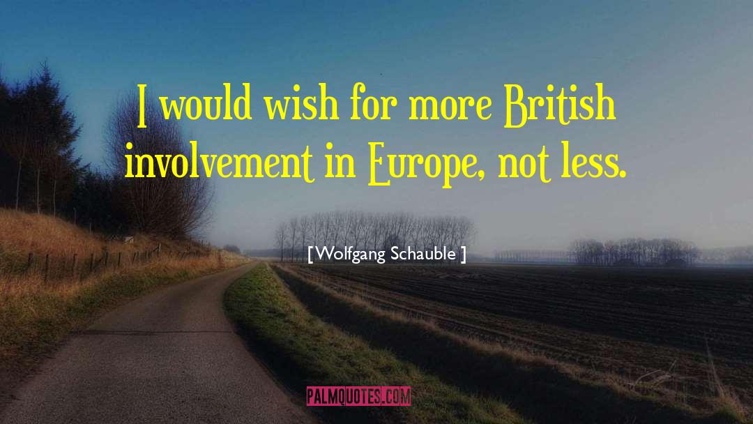 Wolfgang Schauble Quotes: I would wish for more