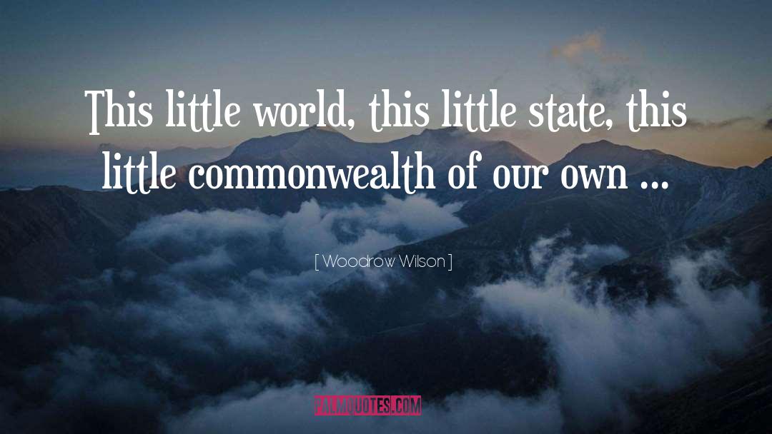 Woodrow Wilson Quotes: This little world, this little