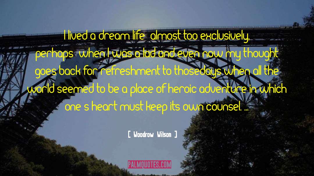 Woodrow Wilson Quotes: I lived a dream life