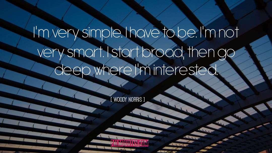 Woody Norris Quotes: I'm very simple. I have