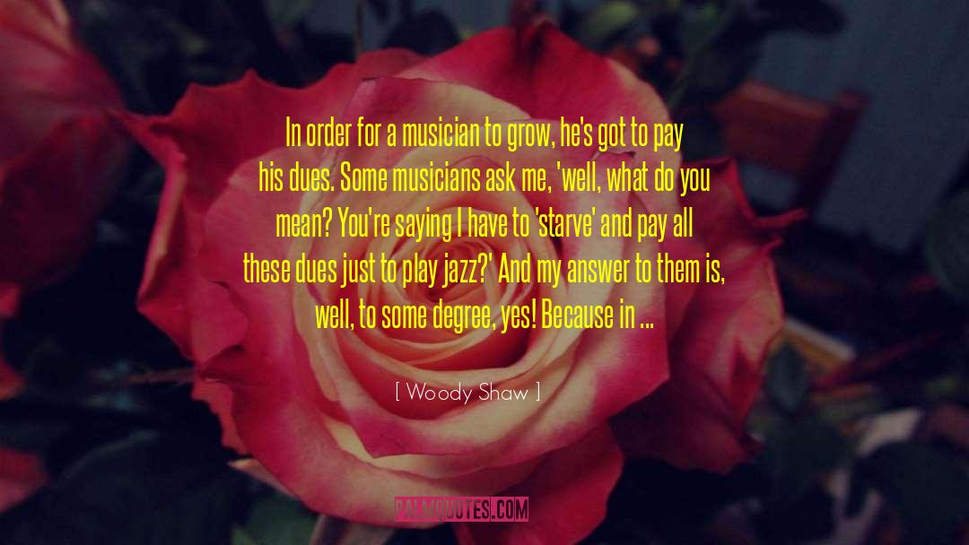 Woody Shaw Quotes: In order for a musician