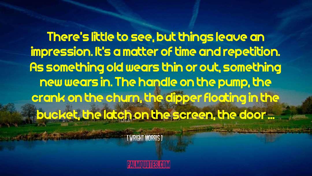 Wright Morris Quotes: There's little to see, but