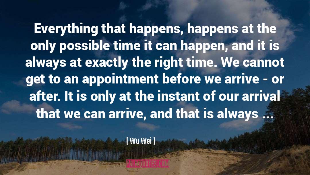 Wu Wei Quotes: Everything that happens, happens at