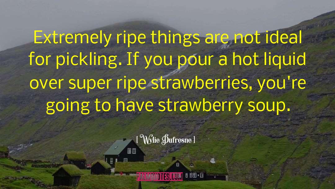 Wylie Dufresne Quotes: Extremely ripe things are not