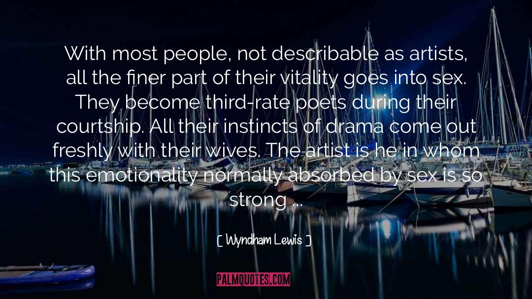 Wyndham Lewis Quotes: With most people, not describable