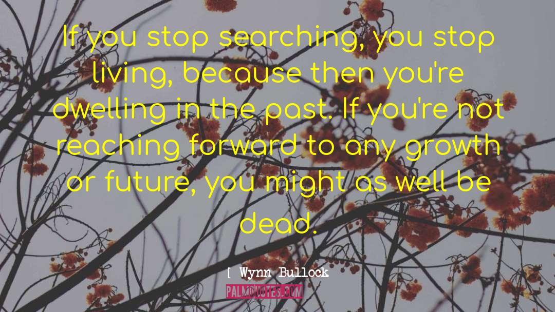 Wynn Bullock Quotes: If you stop searching, you