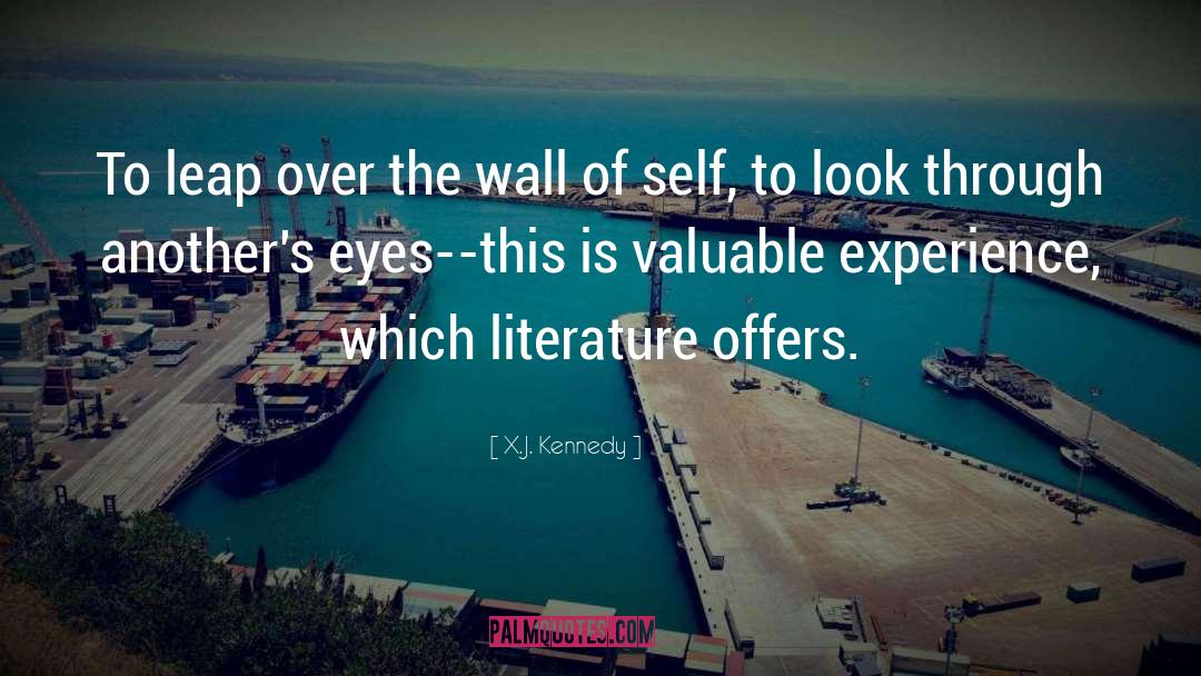 X.J. Kennedy Quotes: To leap over the wall