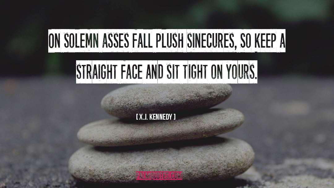 X.J. Kennedy Quotes: On solemn asses fall plush