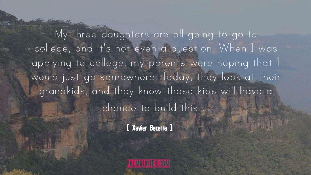 Xavier Becerra Quotes: My three daughters are all