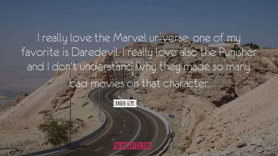 Xavier Gens Quotes: I really love the Marvel