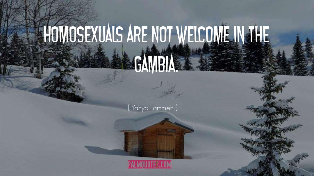 Yahya Jammeh Quotes: Homosexuals are not welcome in