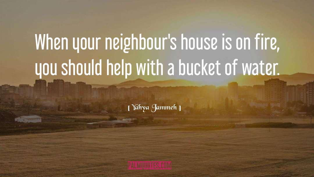 Yahya Jammeh Quotes: When your neighbour's house is