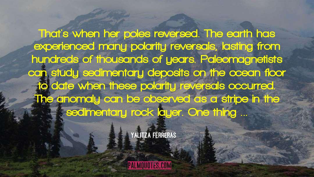 Yalitza Ferreras Quotes: That's when her poles reversed.