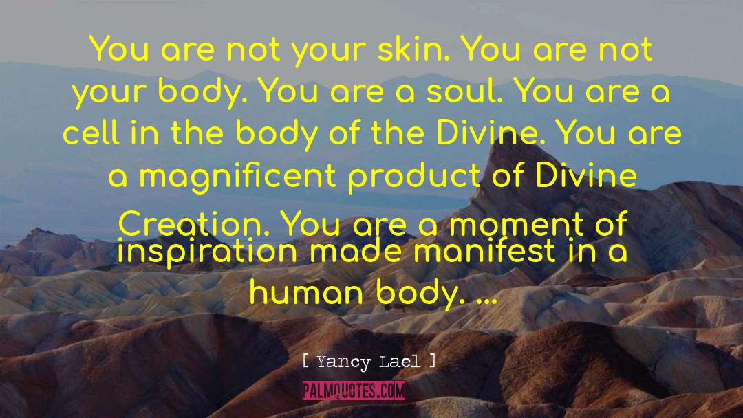 Yancy Lael Quotes: You are not your skin.