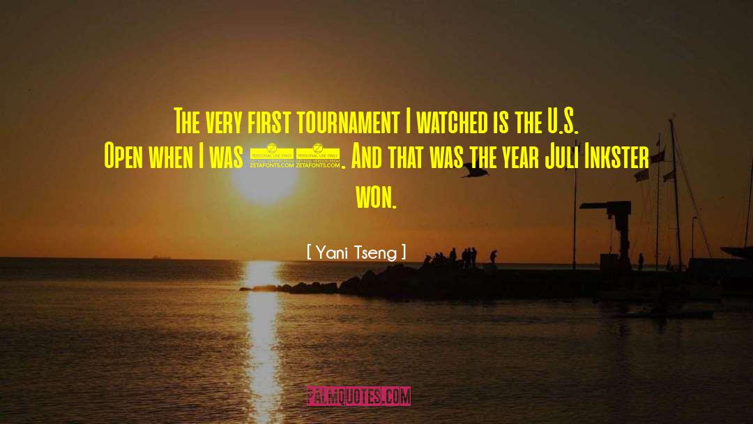 Yani Tseng Quotes: The very first tournament I