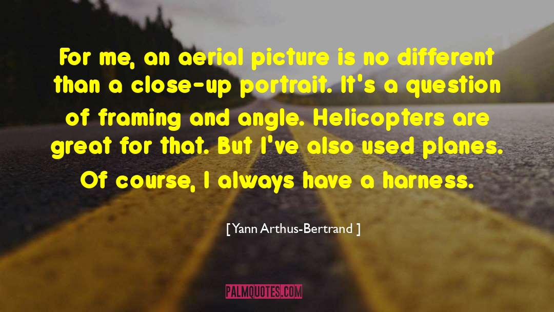 Yann Arthus-Bertrand Quotes: For me, an aerial picture