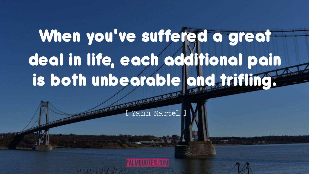 Yann Martel Quotes: When you've suffered a great