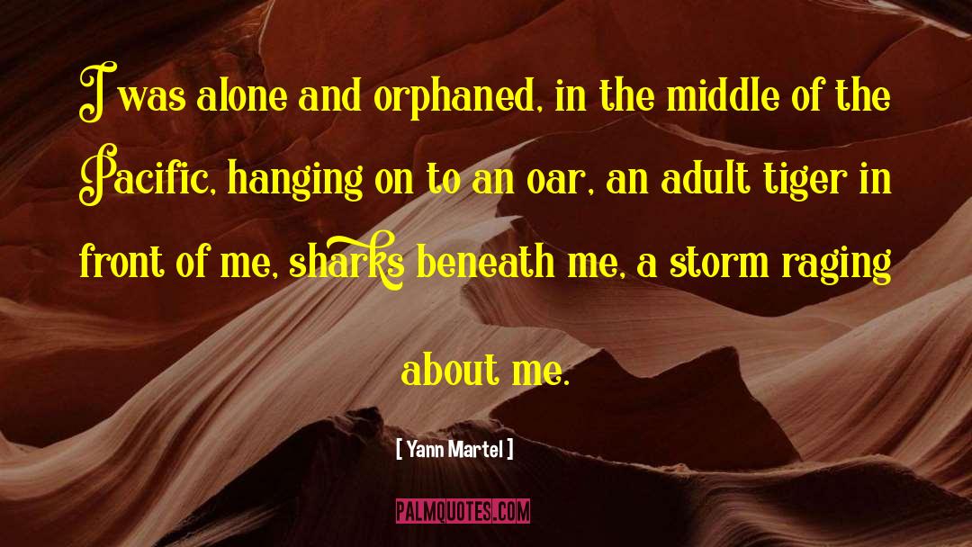 Yann Martel Quotes: I was alone and orphaned,
