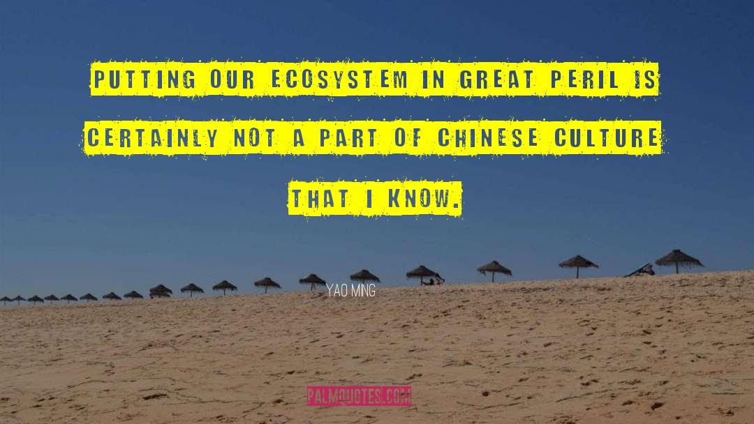 Yao Ming Quotes: Putting our ecosystem in great
