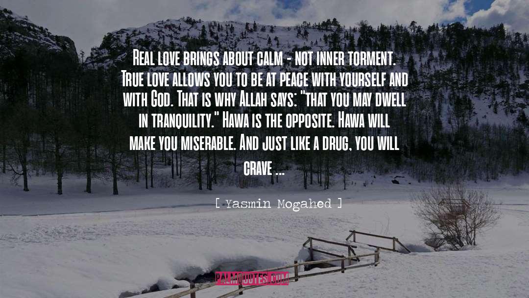 Yasmin Mogahed Quotes: Real love brings about calm