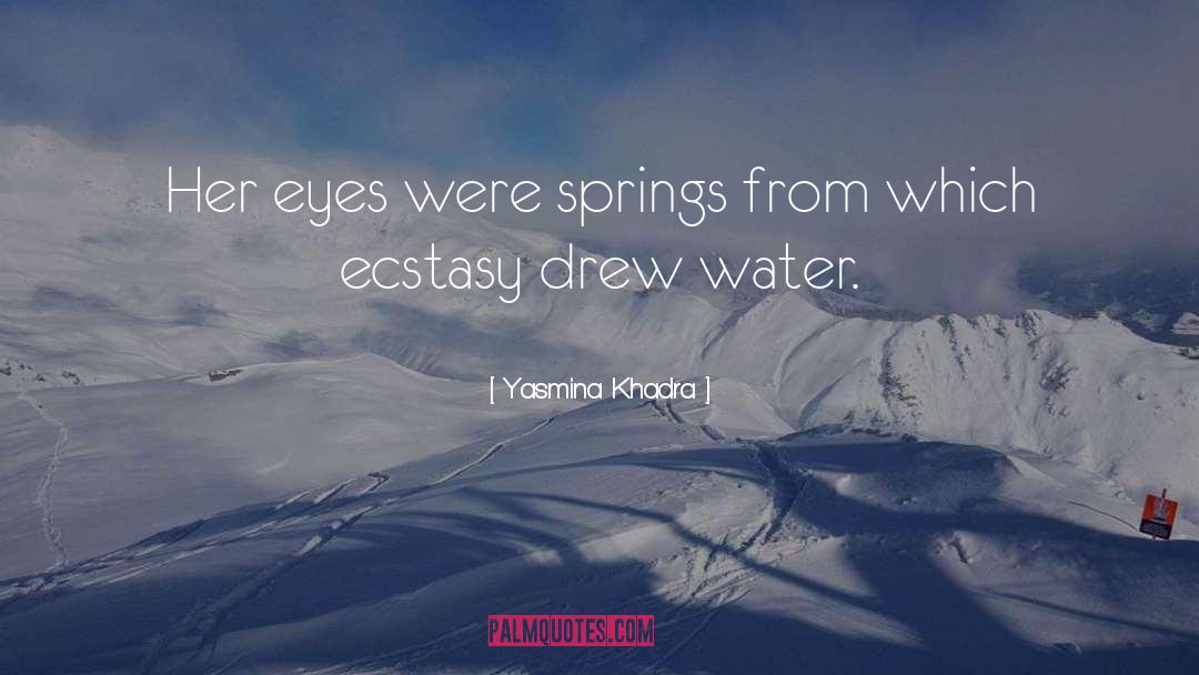 Yasmina Khadra Quotes: Her eyes were springs from