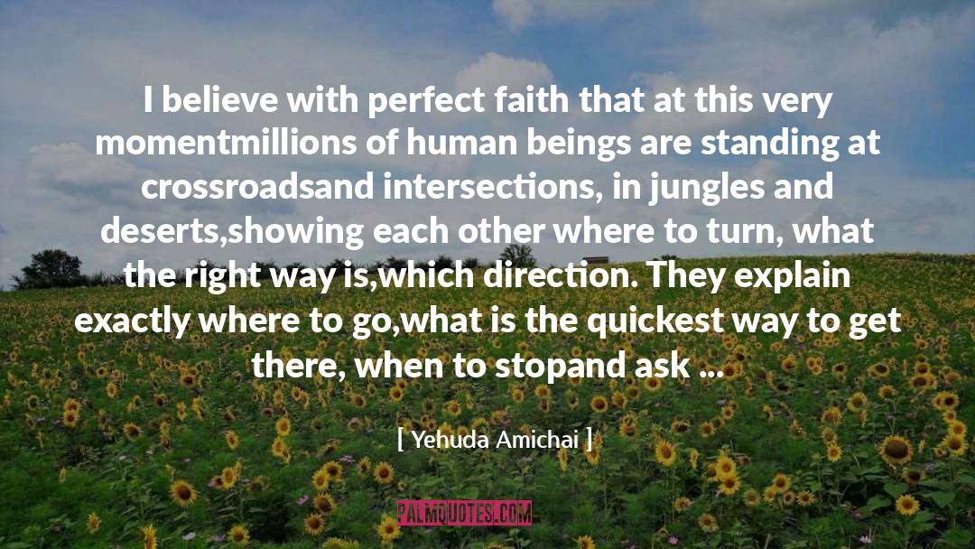 Yehuda Amichai Quotes: I believe with perfect faith