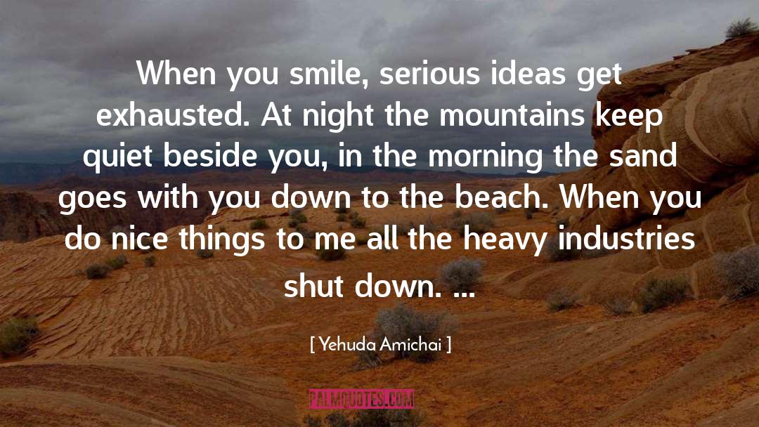 Yehuda Amichai Quotes: When you smile, serious ideas