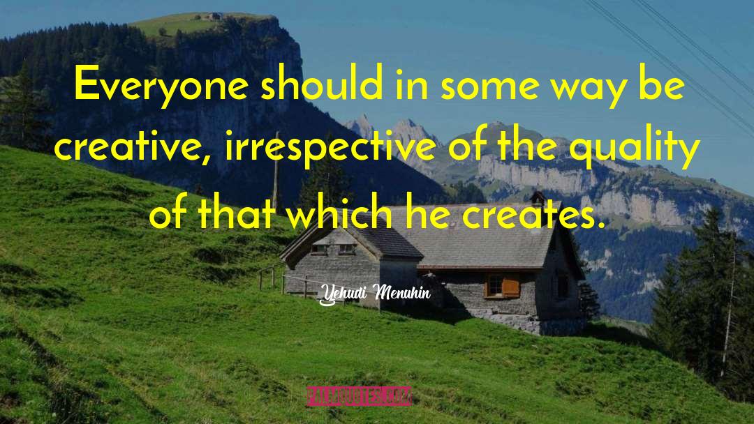 Yehudi Menuhin Quotes: Everyone should in some way