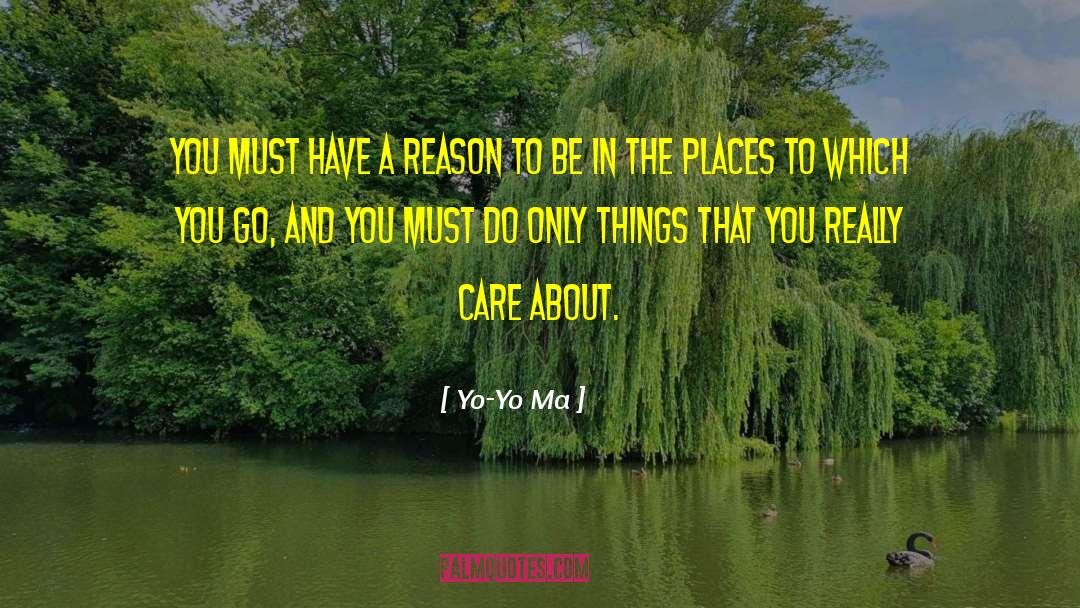 Yo-Yo Ma Quotes: You must have a reason