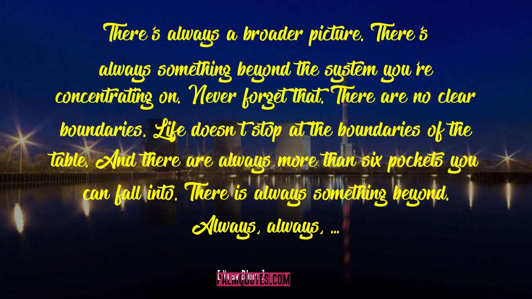 Yoav Blum Quotes: There's always a broader picture.