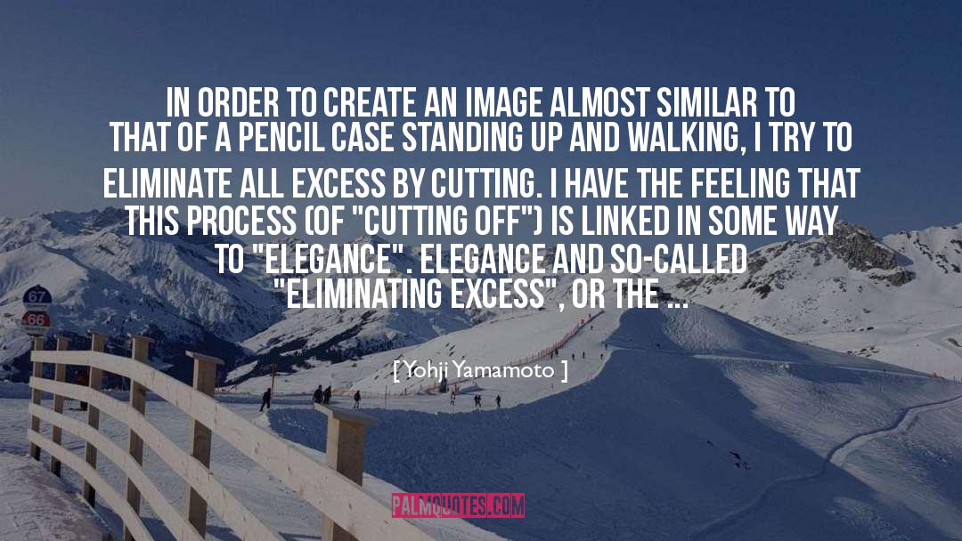 Yohji Yamamoto Quotes: In order to create an