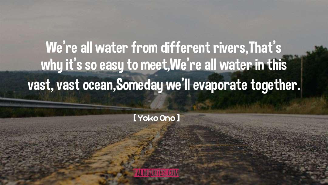 Yoko Ono Quotes: We're all water from different