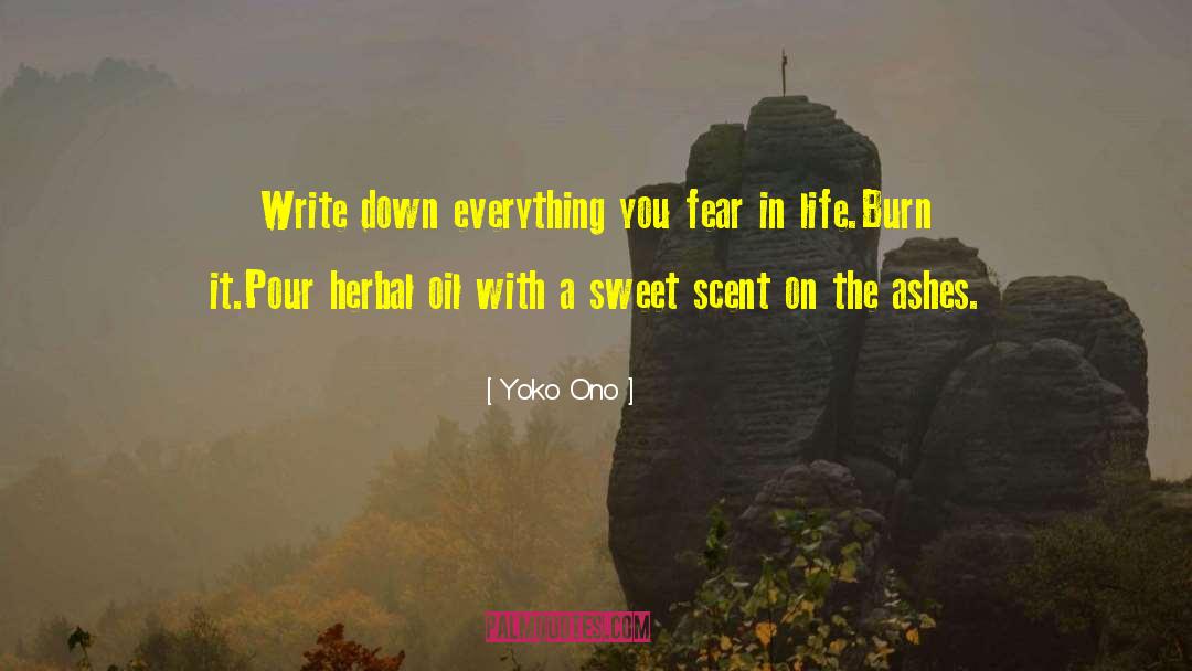 Yoko Ono Quotes: Write down everything you fear