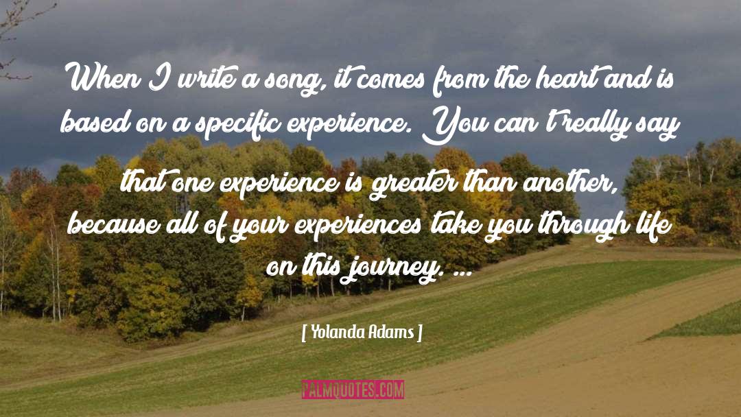 Yolanda Adams Quotes: When I write a song,