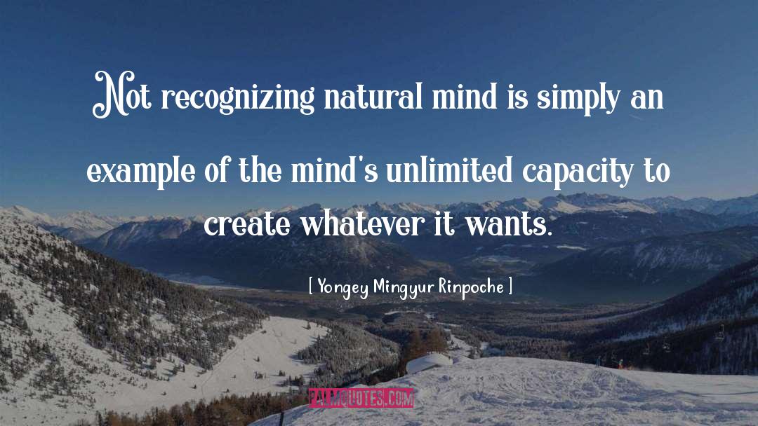 Yongey Mingyur Rinpoche Quotes: Not recognizing natural mind is