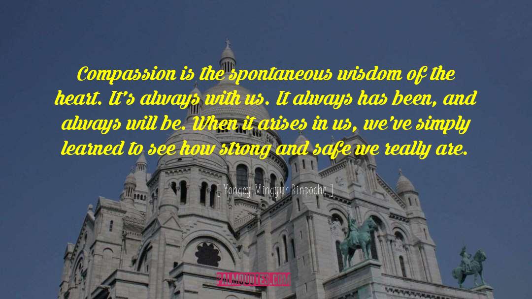 Yongey Mingyur Rinpoche Quotes: Compassion is the spontaneous wisdom