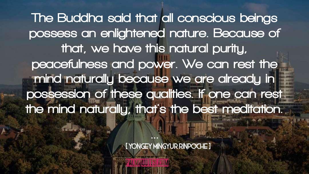 Yongey Mingyur Rinpoche Quotes: The Buddha said that all