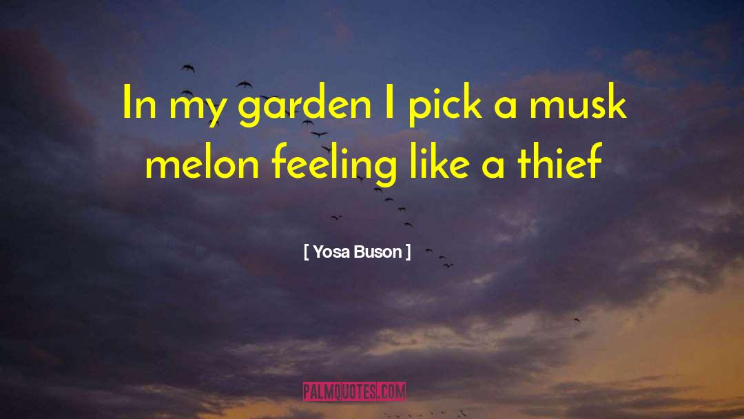 Yosa Buson Quotes: In my garden I pick