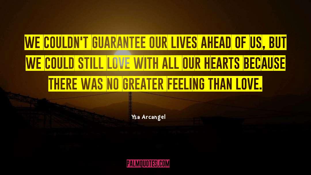 Ysa Arcangel Quotes: We couldn't guarantee our lives