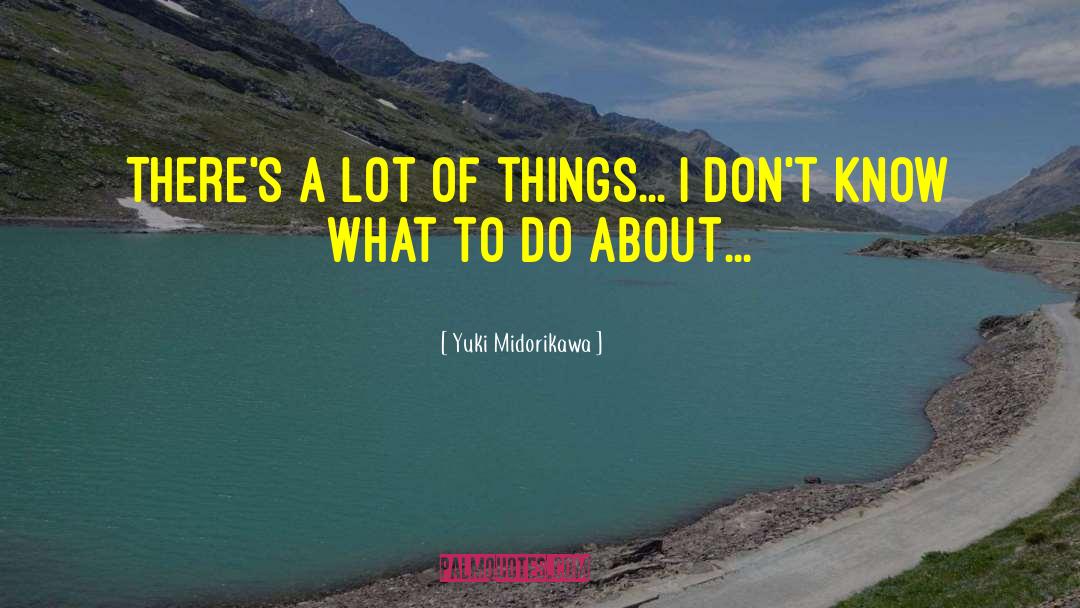 Yuki Midorikawa Quotes: There's a lot of things...