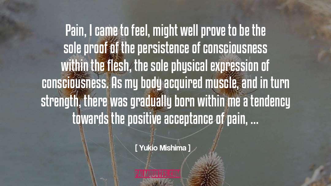 Yukio Mishima Quotes: Pain, I came to feel,