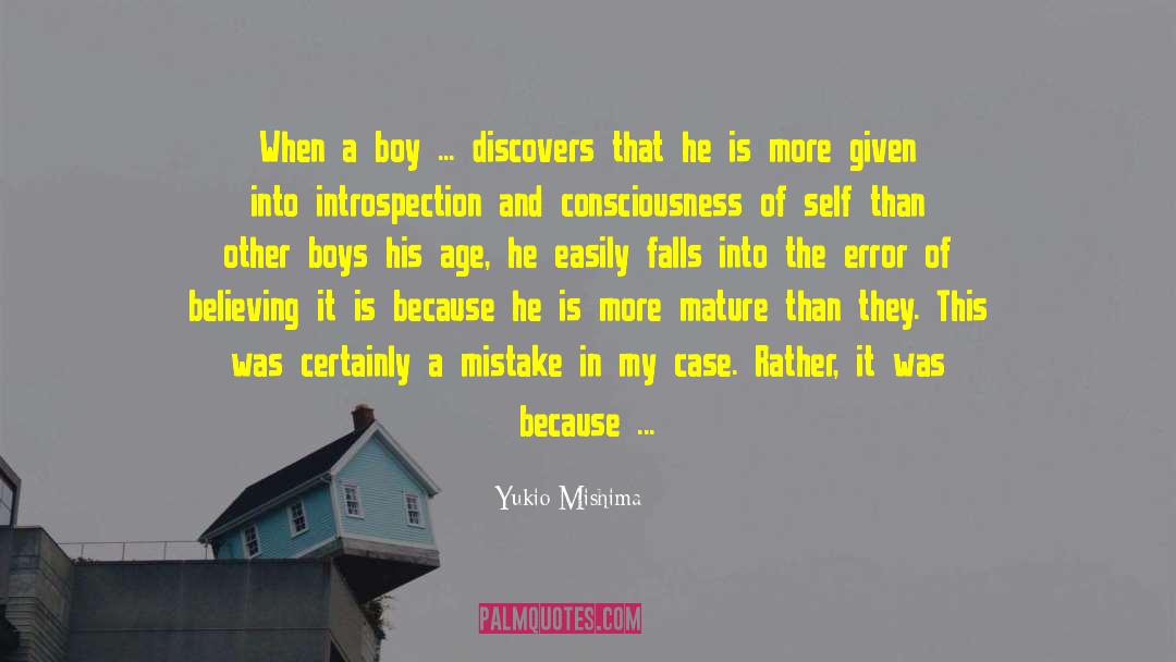 Yukio Mishima Quotes: When a boy ... discovers