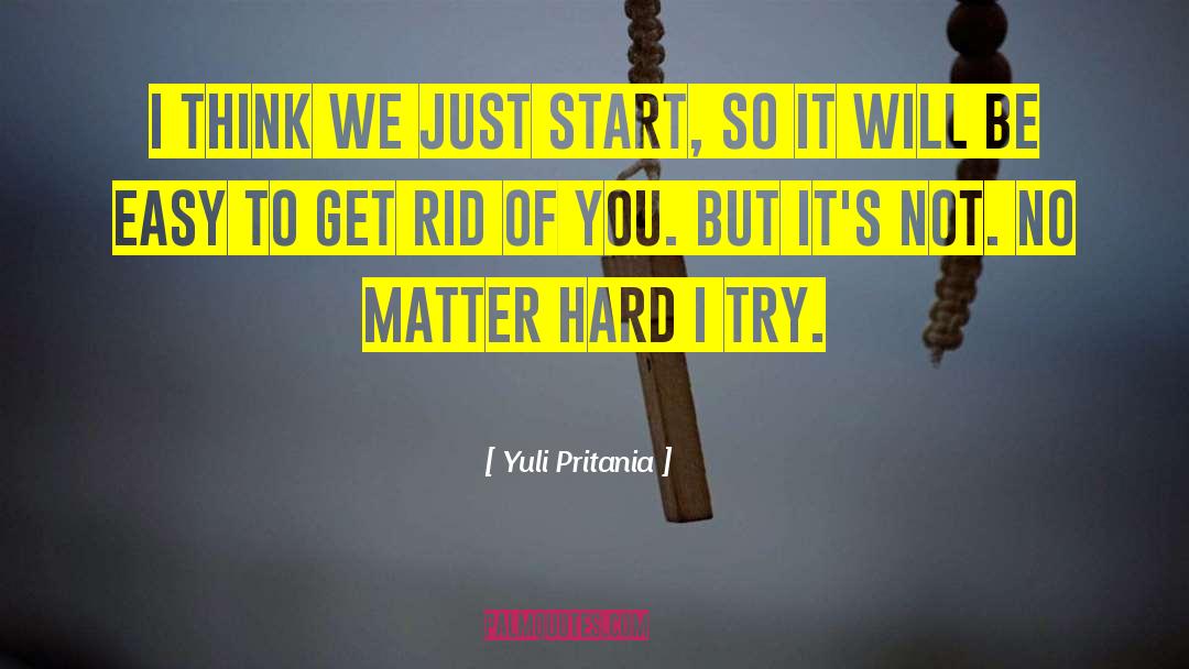 Yuli Pritania Quotes: I think we just start,