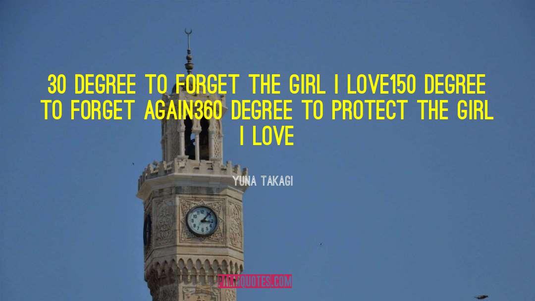 Yuna Takagi Quotes: 30 degree to forget the